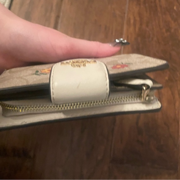 Coach Beige Wallet with Floral Accents - Picture 3 of 3